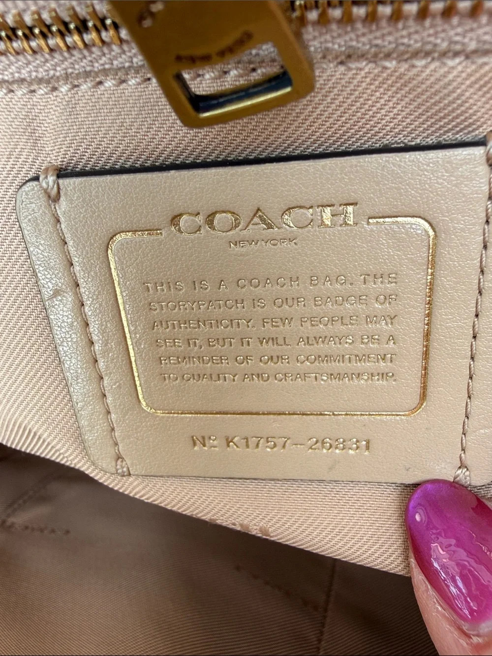Coach Grace 26831 Colorblock Leather Satchel Beechwood Pink Ivory